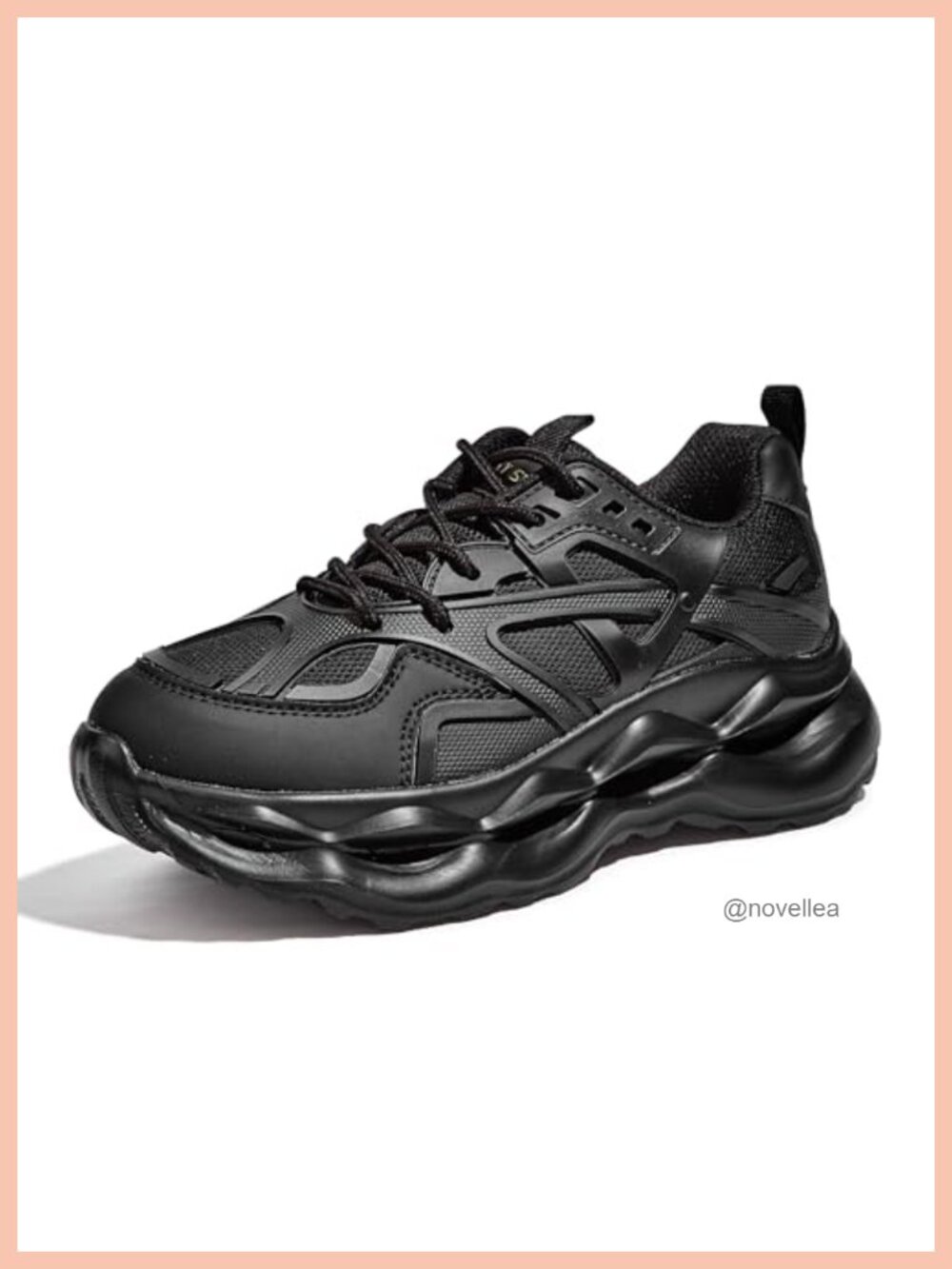 Chunky Platform Sneakers Rhinestone Bling Lace-Up Casual Running Walking Shoes